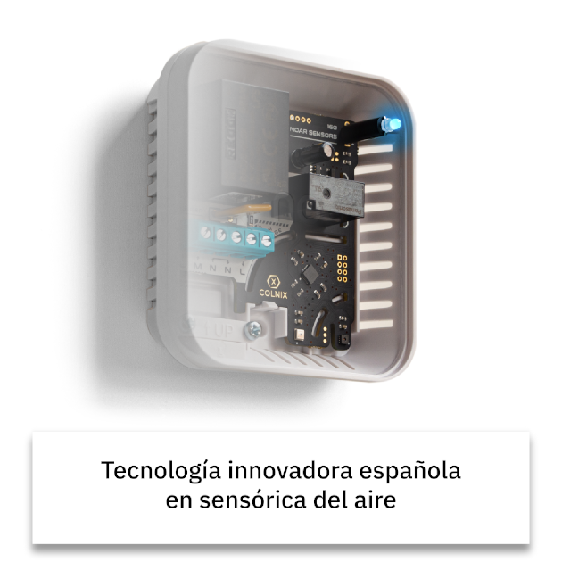 Controlador de extractores con PCB y sensores a la vista